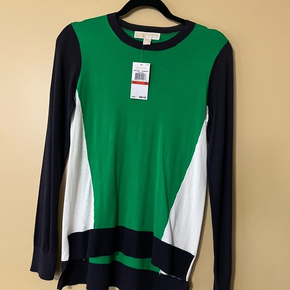Michael Kors Tops - Michael Kors Green and Black Sweater